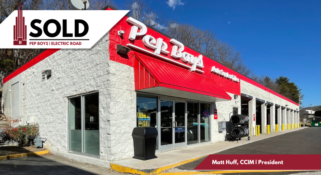 Poe & Cronk Announces Sale of  Pep Boys on Electric Road in Roanoke, VA