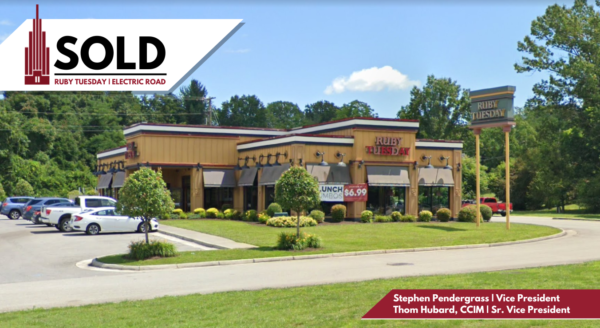 Poe & Cronk Announces Sale of Former Ruby Tuesday on Electric Road Roanoke, VA