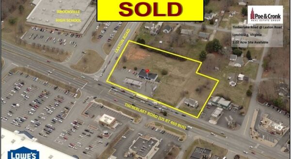 Poe & Cronk Announces Sale of  Retail Site in Lynchburg