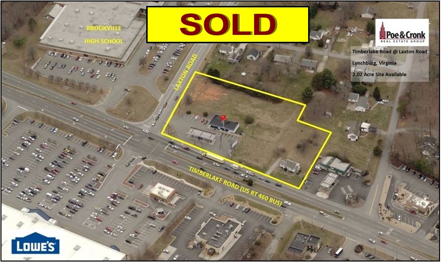 Poe & Cronk Announces Sale of  Retail Site in Lynchburg