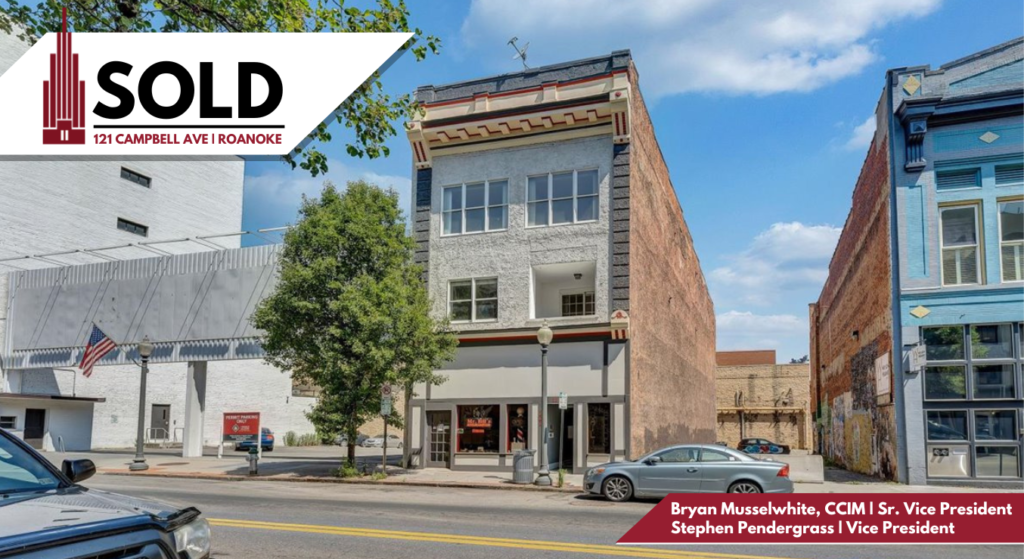 Poe & Cronk Announces Sale of 121 Campbell Ave, Downtown Roanoke