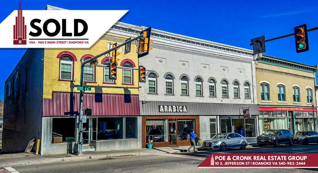 Poe & Cronk Announces Sale of Downtown Commercial Property, Radford VA