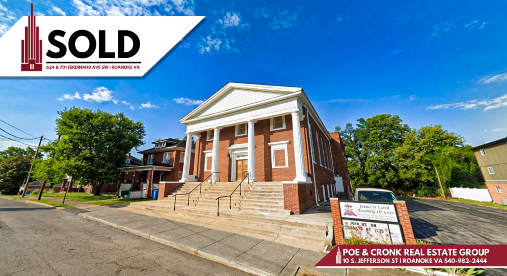 Poe & Cronk Announces Sale of Former Church & Parsonage, Roanoke VA