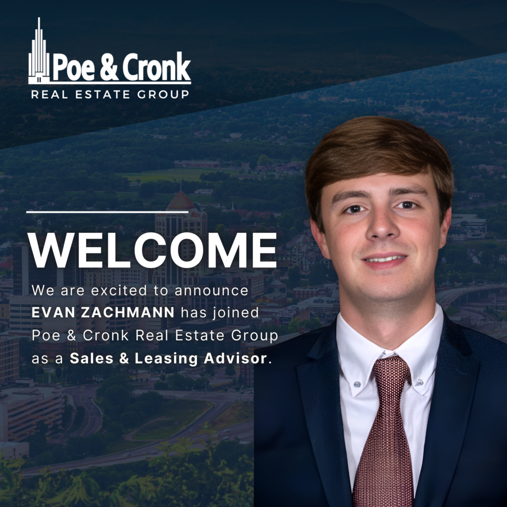 Poe & Cronk Announces New Sales & Leasing Advisor, Evan Zachmann