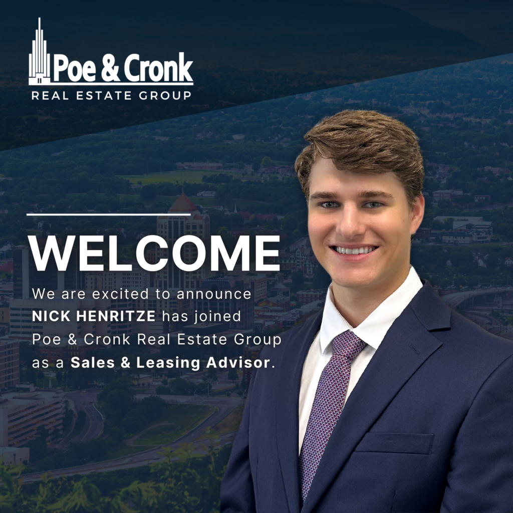 Poe & Cronk Announces New Sales & Leasing Advisor, Nick Henritze