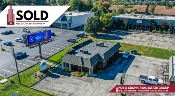 Poe & Cronk Announces Sale of 4102 Electric Road, Roanoke, VA