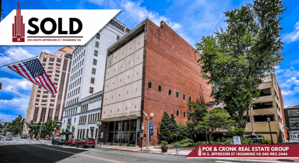 Poe & Cronk Announces Sale of Roanoke Regional Chamber of Commerce Building in Downtown, Roanoke, VA
