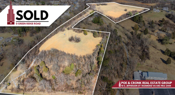 Poe & Cronk Announces Sale of 0 Green Ridge Rd, Roanoke, VA