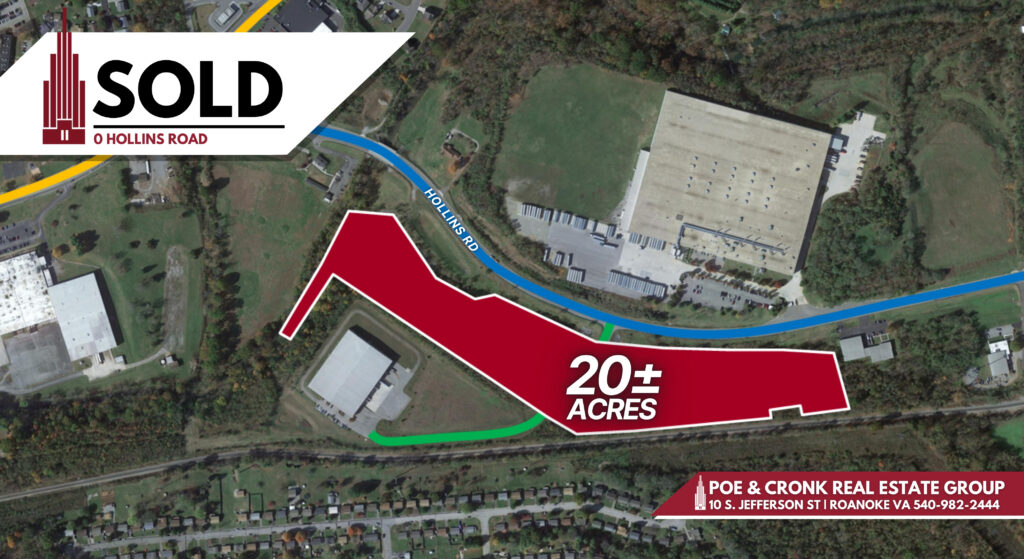 Poe & Cronk Announces Sale of 0 Hollins Rd, Roanoke, VA