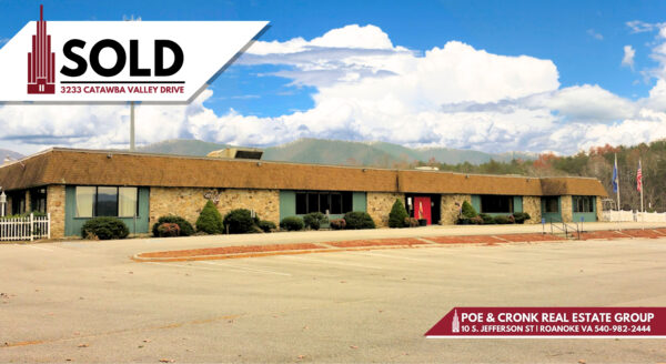 Poe & Cronk Announces Sale of 3233 Catawba Valley Drive, Salem, VA