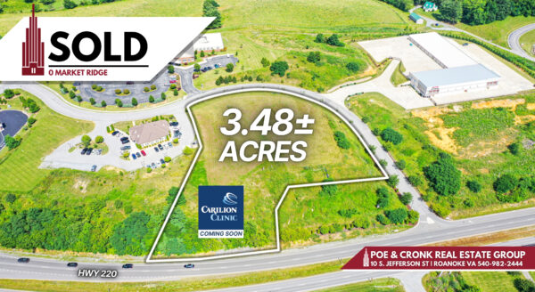 Poe & Cronk Announces Sale of 0 Market Ridge Lane, Daleville, VA