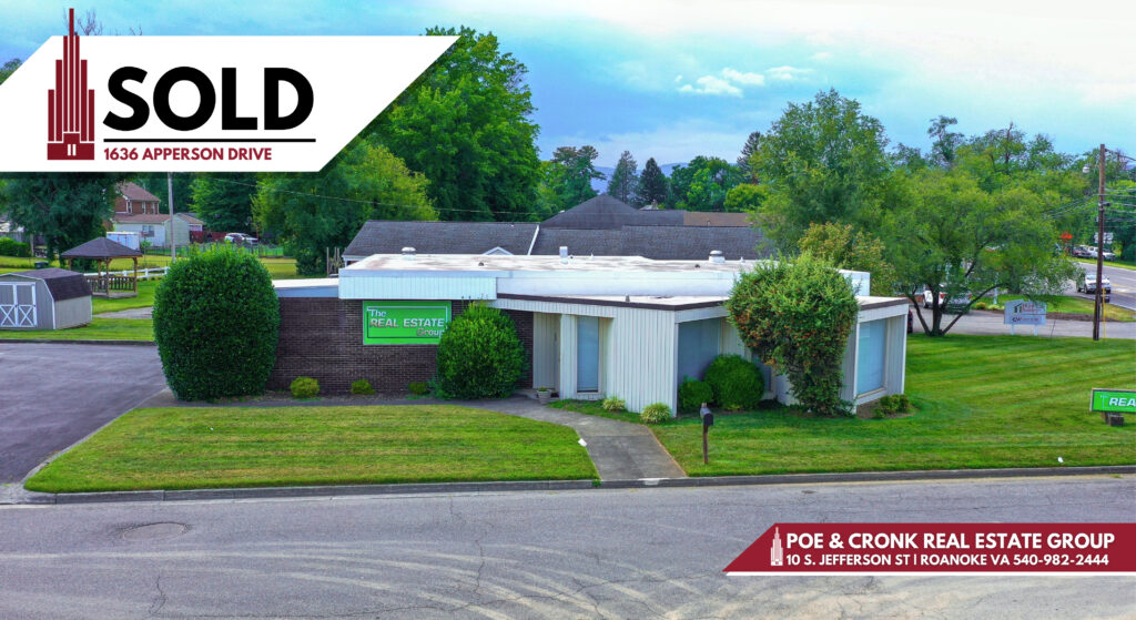 Poe & Cronk Announces Sale of 1636 Apperson Drive, Salem, VA 24153