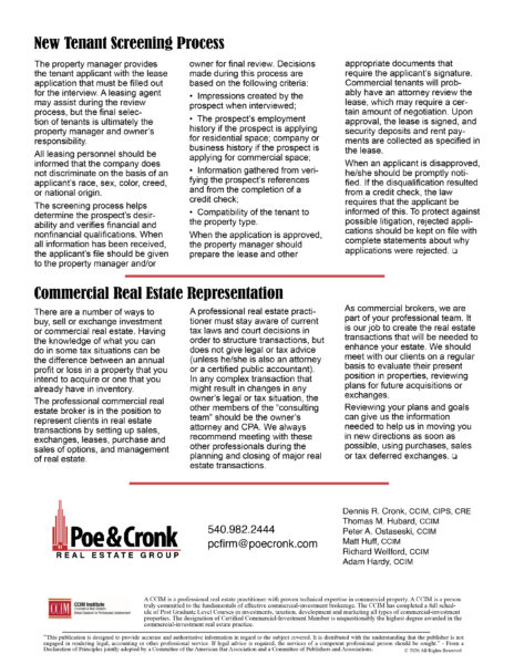 Poe & Cronk Real Estate Group - Inside CRE