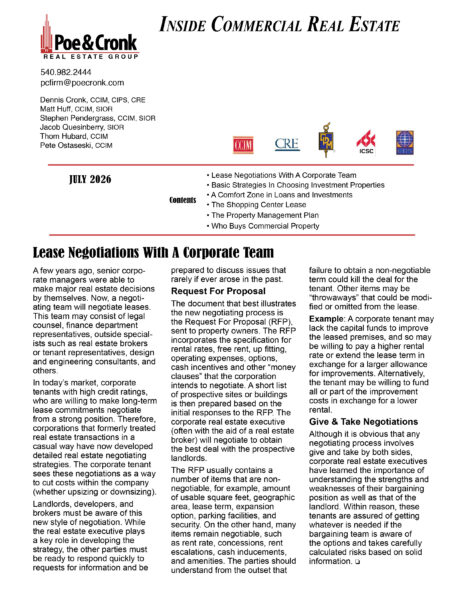 July CRE Newsletter