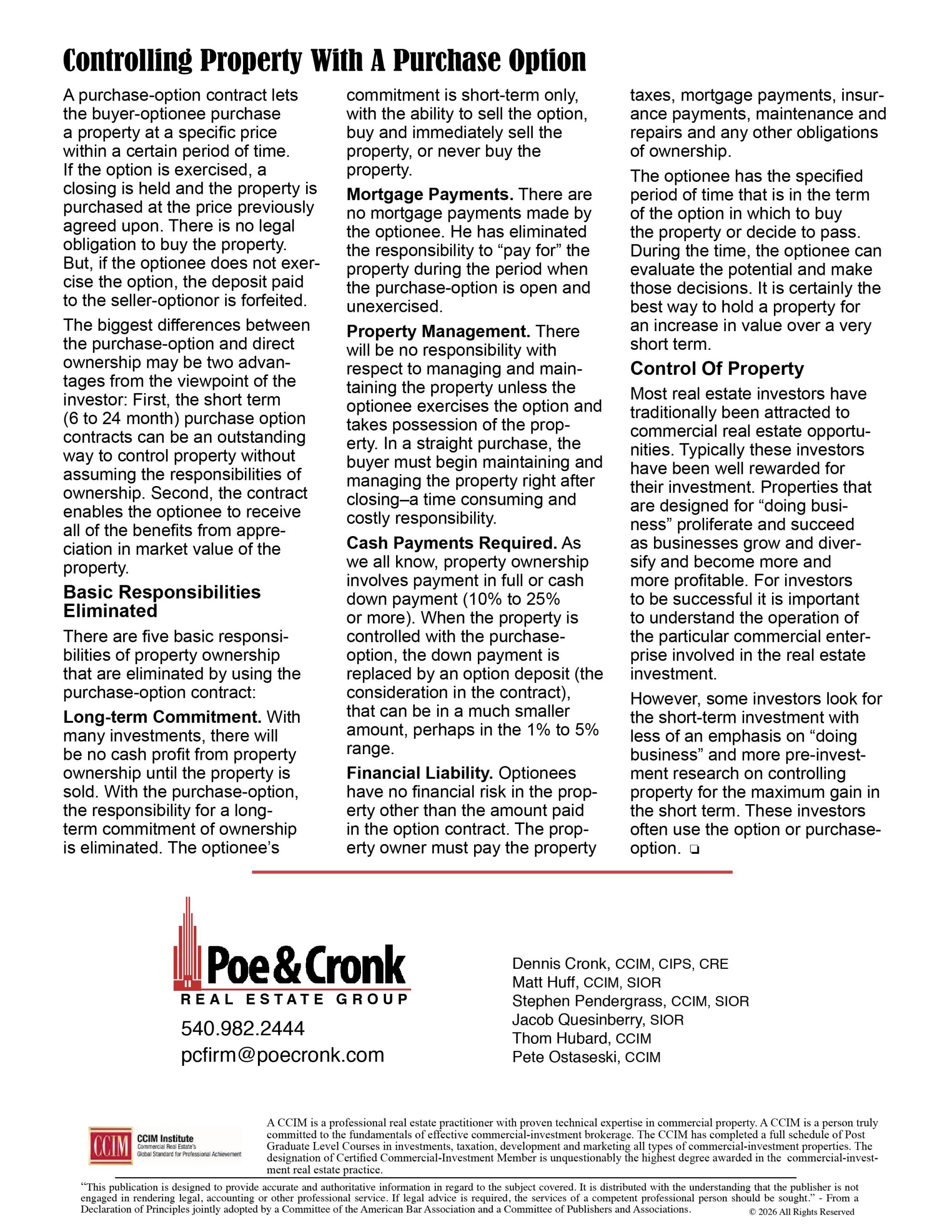 Commercial Real Estate August Newsletter