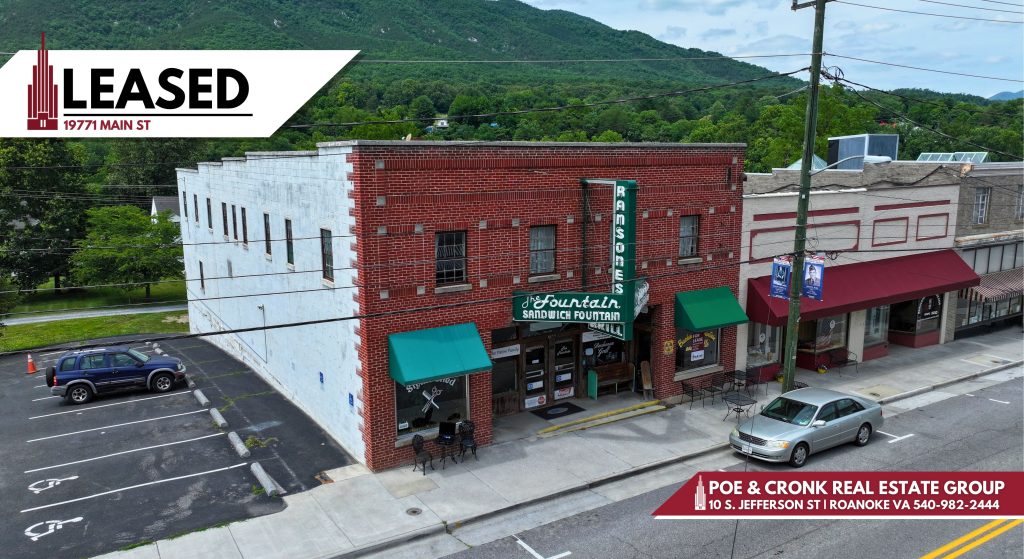 Poe & Cronk Announces Lease of 19771 Main Street, Buchanan, VA 24066