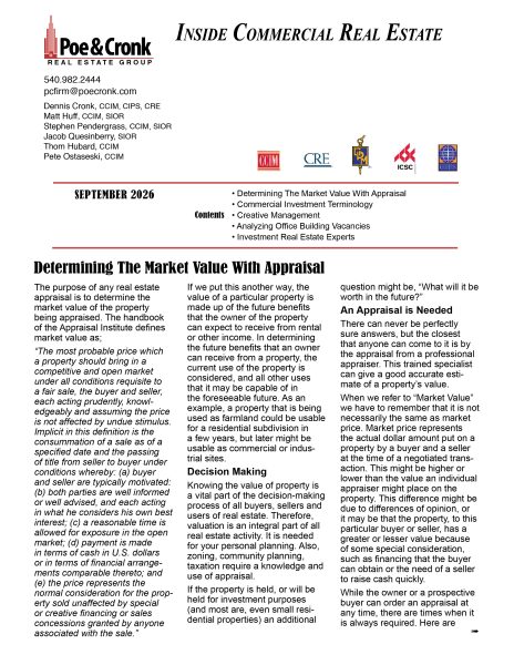 CRE September newsletter